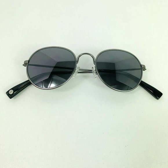 NEW Warby Parker Abbott Jet Silver Sunglasses Round Glasses Frames 90s Y2K - Picture 1 of 9